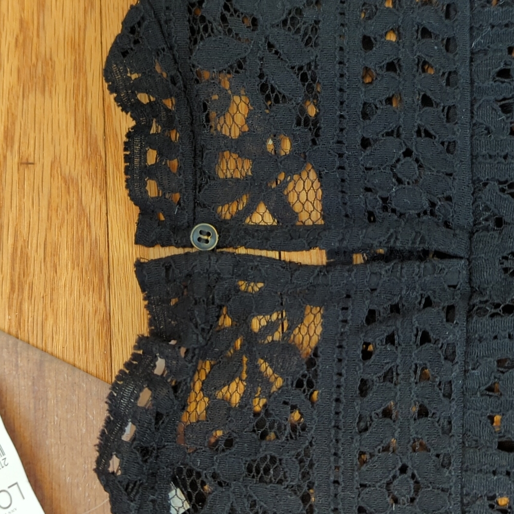 Loft black sheer lacy top - Picture 8 of 8